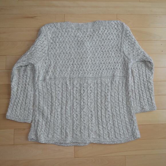 Kilronan Knitwear Irish Knit Cardigan Sweater Tan Linen Blend Size XXL - Picture 4 of 4